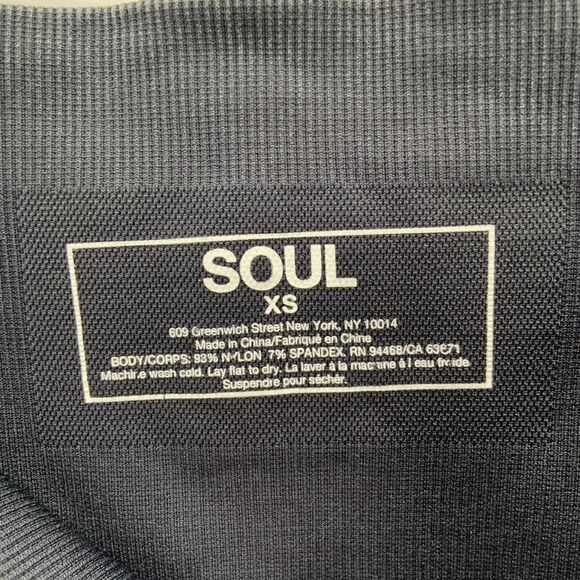 SOUL BY SOULCYCLE Seamless Leggings Womens XS Cutout Grey Distressed Cycling Gym - Picture 9 of 9